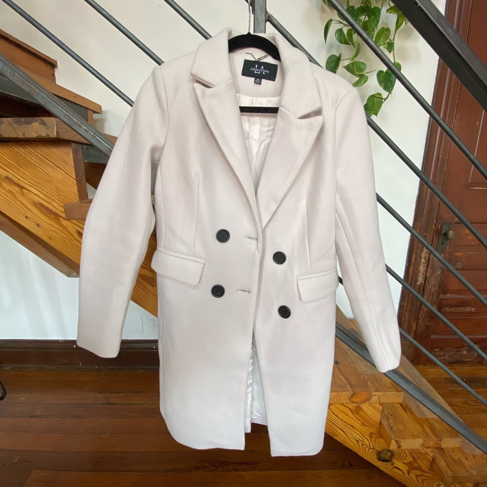 Lulus - double breasted vegan wool coat